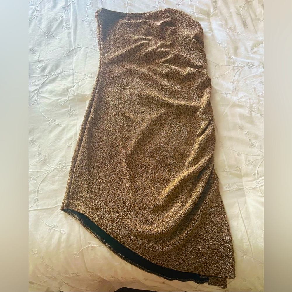 Gold glitter Mini dress. Size small 🙂